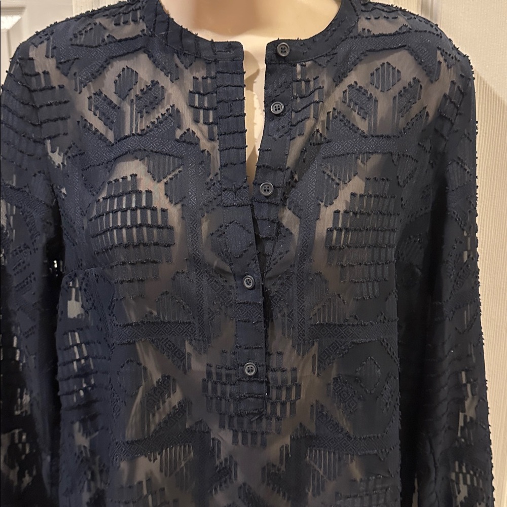 French Connection Navy Patterned Shirt